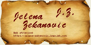 Jelena Zekanović vizit kartica